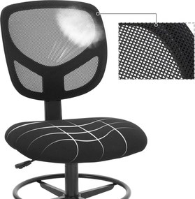 Hálós irodai szék, forgó szék ülésmagasság 55-75 cm, fekete