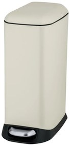 Krémszínű acél pedálos szemetes 20 l Design – Wenko