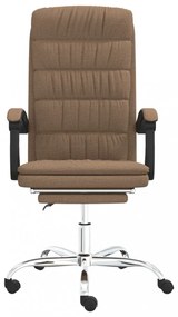 vidaXL barna szövet dönthető irodaszék