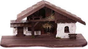 Karácsonyi Betlehem Istálló Dekoráció 70x30x33 CM Figurákhoz 11-13 CM