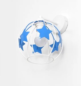 Gyermek fali lámpa STARS 1xE27/15W/230V kék/fehér