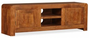 tömör fa TV-szekrény mézszínű felülettel 120 x 30 x 40 cm