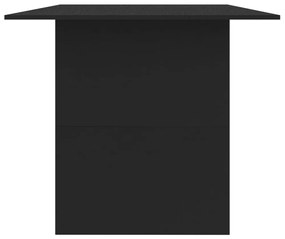 fekete szerelt fa étkezőasztal 180 x 90 x 76 cm