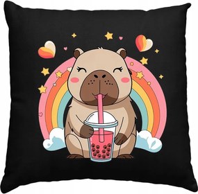 Capibara Kapibara Gyerek Ajándék Párna Fekete