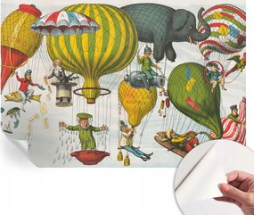 Fotótapéta Öntapadós Dekoratív Tapéta Léggömb utazás 152x104 cm