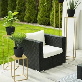 Virágállvány 130x24 cm arany színben