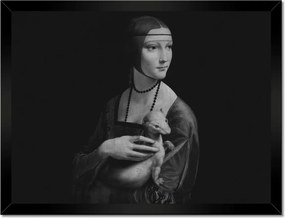 Poszterek keretben 40x30 Hölgy hermelinnel Menyét