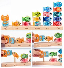 Mágneses horgász fajáték, számok tanulásához