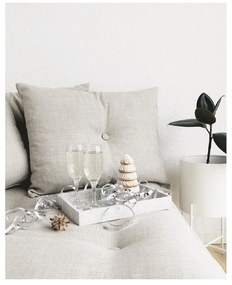 Senza Natural Clear/Beige lábtartó - Karup Design