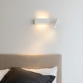 RENDL ODEON nástěnná s podsvícením bílá 230V LED 8+3W 30° 3000K