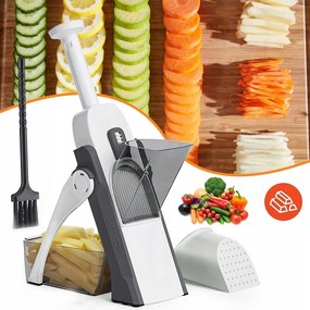 Zöldségszeletelő, Hulladéktálcával, Ideális hasábburgonya szeletelőként