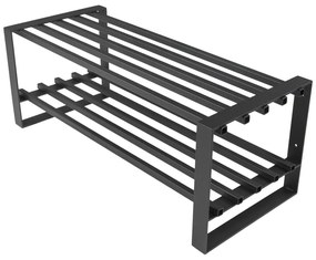 Fekete fém cipőtartó Rumo – Spinder Design