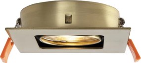 Okos süllyesztett spotlámpa sárgaréz szögletes WiFi GU10-zel - Artemis