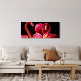 Vörös flamingók képe (120x50 cm)
