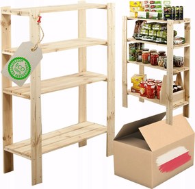 Könyvespolc játékpolc fa könyvespolc kamra 115cm Fenyő