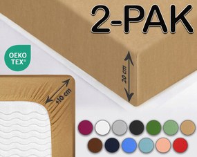 Sesto Senso gumis lepedő Jersey Bézs 90x200cm