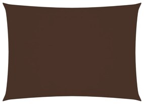 barna téglalap alakú oxford-szövet napvitorla 3,5 x 4,5 m