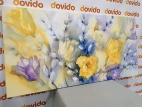 Kép akvarell sárga tulipánok