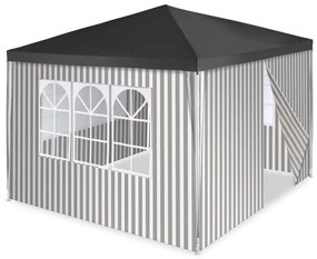 GARTHEN Kerti sátor 3 x 3 m + 4 oldalfal antracit