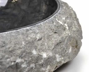 DIVERO Mosdókagyló márvány Black Ø42