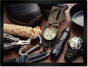 Poszterek keretben 40x30 Utazófelszerelés iránytű