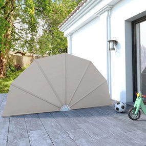 krémszínű összecsukható terasz oldalárnyékoló 160 cm