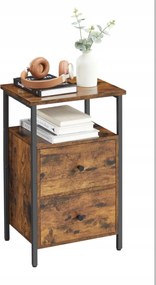 Éjjeliszekrény, segédasztal 2 fiókkal, barna