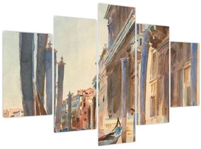 Kép - John Singer Sargent, Gondola Moorings on the Grand Canal, reprodukciók (150x105 cm)