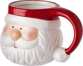 SANTA kerámia bögre, Mikulás 400ml , piros