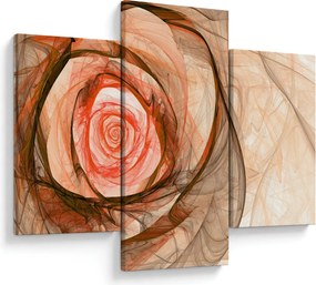 Kép - Absztrakt rózsaszín rózsaszín fehér háttérrel (90x60 cm)