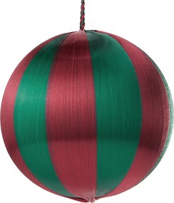 HANG ON karácsonyfadísz Ø8cm, zöld/piros