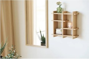 Natúr színű többszintes fali polc tölgyfa dekorral 40 cm Olsberg – House Nordic