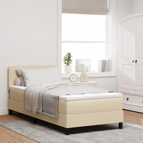 Box Spring Ágy matraccal Bézs 90x200 cm Szövet