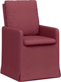 vidaXL Étkező Székek 2 pcs bordó 57 x 67 x 98 cm szövet