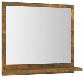 füstös tölgy színű szerelt fa fürdőszobatükör 40x10,5x37 cm