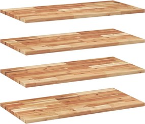 vidaXL 4 db olajbevonatú tömör akácfa függőpolc 60 x 40 x 2 cm
