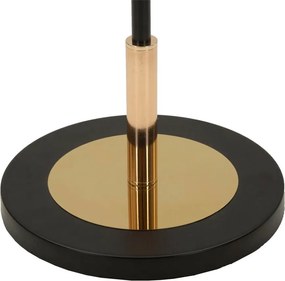 Fehér-fekete állólámpa üveg búrával (magasság 168 cm) Vintage – Mauro Ferretti