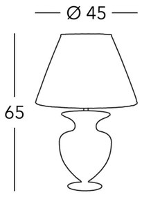 Kolarz 1415.71M.CH - Asztali lámpa ANFORA 1xE27/100W/230V 24K arany