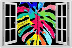 Poszter 60x40 Színes Monstera levél