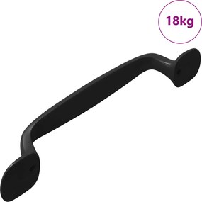 vidaXL Bútor Fogantyú 250 pcs Fekete 130 x 19,4 x 22,3 mm Alumínium