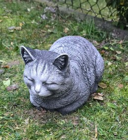 Macska Cica Figura Beton Dekoratív Macska