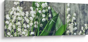 A gyöngyvirág képe (órával) (90x30 cm)