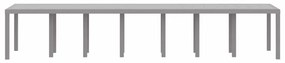 Kerti Asztal Világosszürke 400 x 100 x 73 cm polirattan