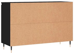 fekete szerelt fa tálalószekrény 101,5 x 35 x 70 cm