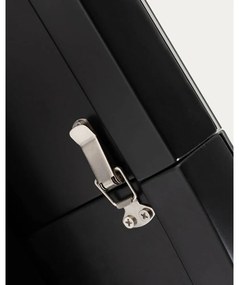 Fekete kerek bővíthető étkezőasztal kerámia asztallappal ø 160 cm Vashti – Kave Home