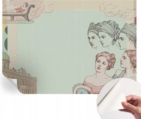 Öntapadós tapéta Fali furnér 3D hatás Klasszikus kollázs 208x146 cm