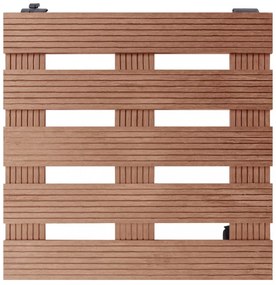 2 db barna WPC görgős virágtartó 30 x 30 x 7,5 cm