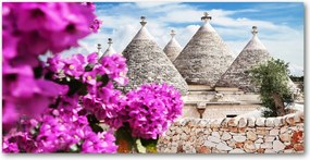 Fotó kép edzett üveg trulli házak 140x70