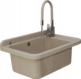 Műszaki Mosogató Bézs Munkakamra Negra Nagy Csaptelep Szett