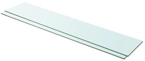 2 db átlátszó üveg paneles polc 100 x 20 cm